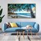 Landscape Diamond Painting Kits for Adults, DIY 5D Beach Diamond Art, Diamond Painting Cocos Scenery